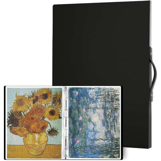 URHELPER puzzle storage folder front view showing 20 pockets for organized puzzles.