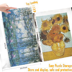 URHELPER puzzle storage folder waterproof pockets protect puzzles from moisture.