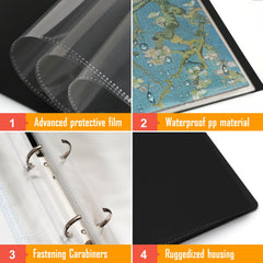 URHELPER puzzle storage folder pocket open reveals transparent protective pockets.