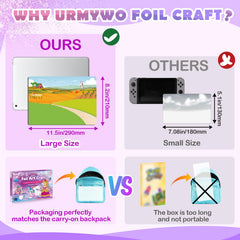 URMYWO foil art kit colorful foil sheets inspire bright textures.