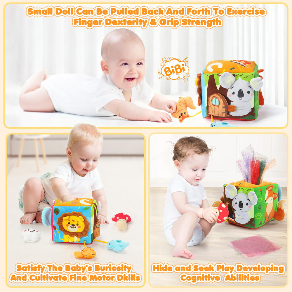 URMYWO Interactive Plush Toys engage little hands with rattles and squeaks for sensory feedback.