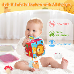 URMYWO Teething-friendly fabrics keep babies comfy while exploring textures.