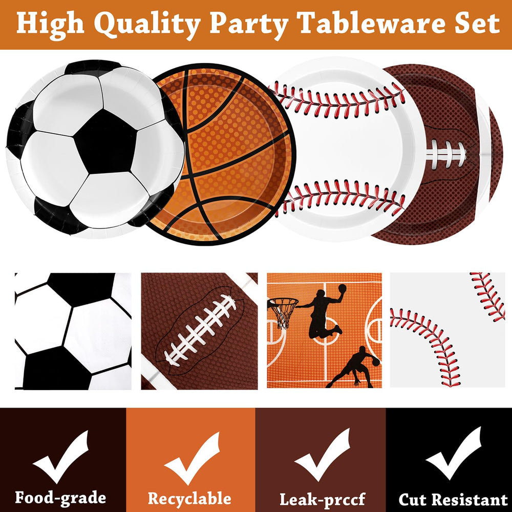 UROINEPA baseball plates ideal for quick, tidy party cleanup