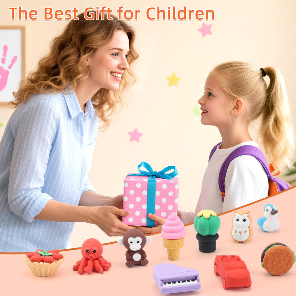 URSKYTOUS classroom rewards erasers are durable and washable