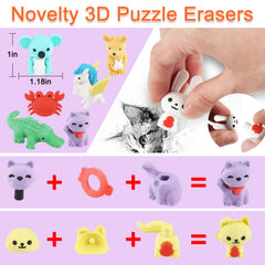 URSKYTOUS educational puzzle erasers blend fun with fine motor practice