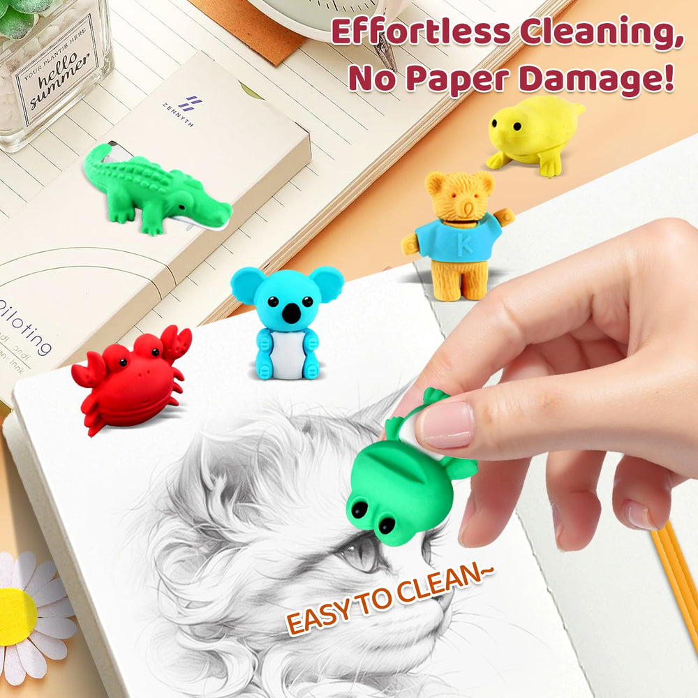 URSKYTOUS non-toxic erasers, safe for kids during school activities.