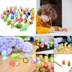 URSKYTOUS party favors erasers, vivid animals for goody bags