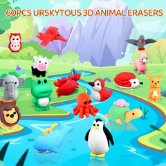 URSKYTOUS puzzle erasers dinosaurs add fun to pencil cases and learning games