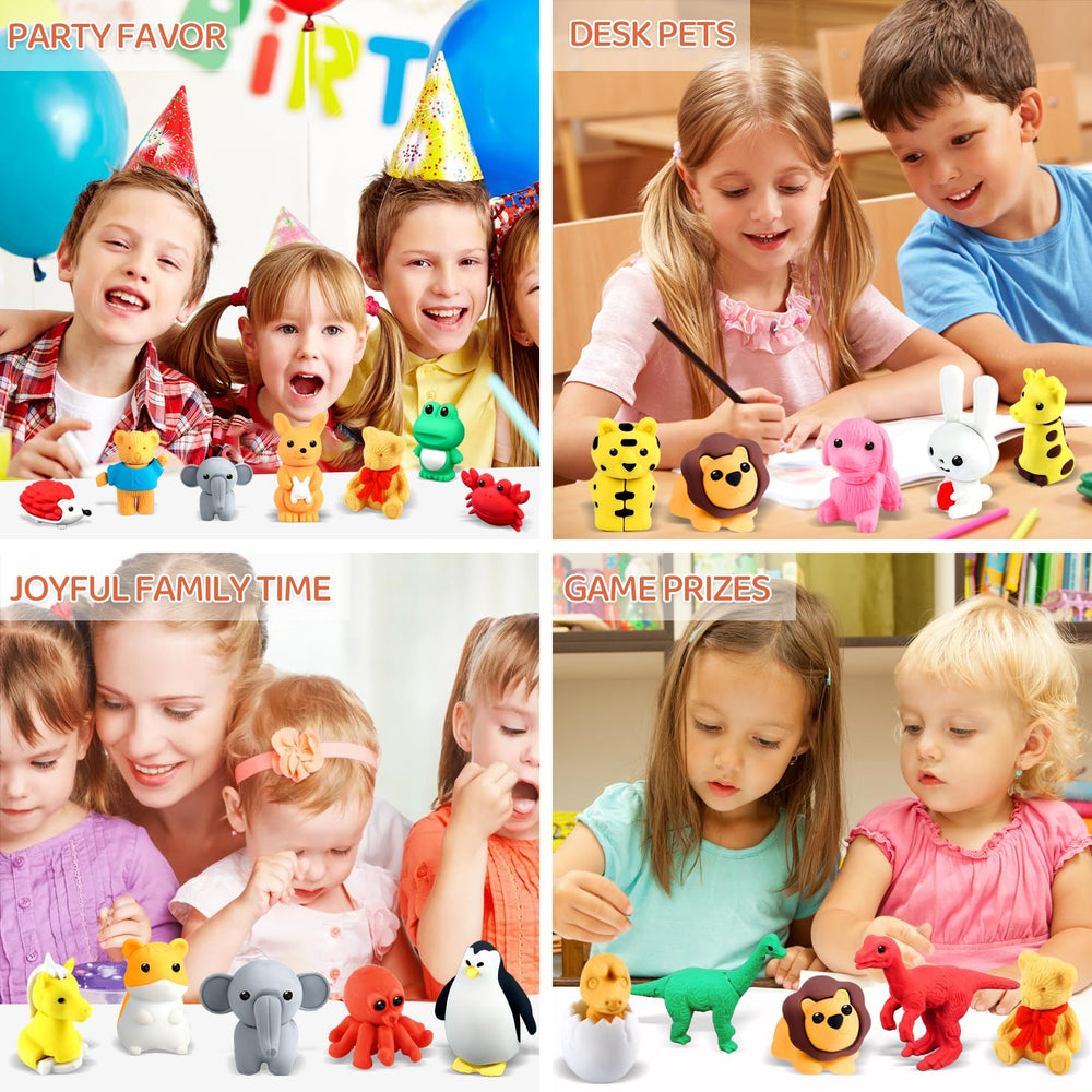 URSKYTOUS puzzle erasers tiger offer tactile erasing fun during study sessions