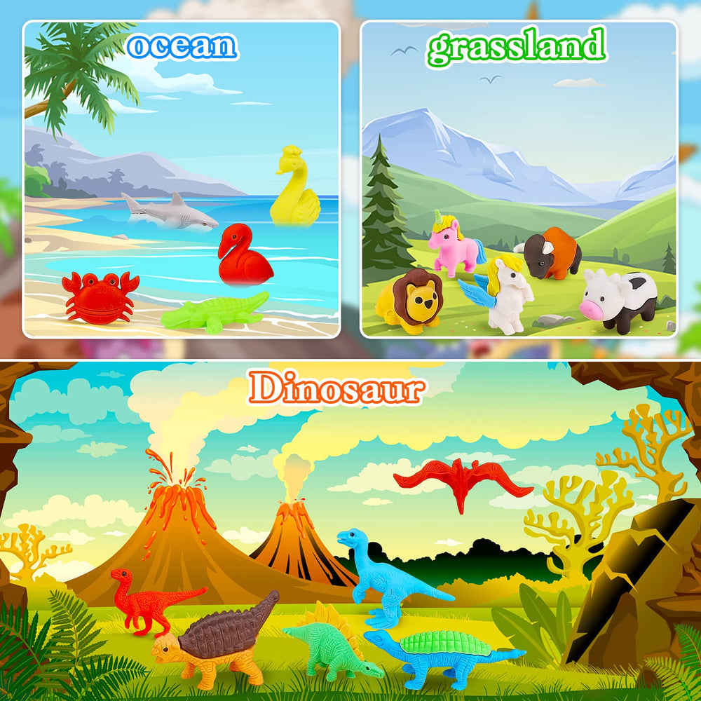 URSKYTOUS zoo animal eraser collection supports storytelling and classroom rewards