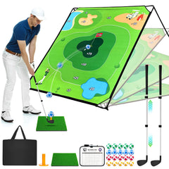 URUQ golf chipping large target mat provides a realistic practice surface for all ages.