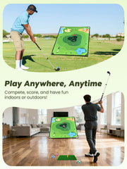 URUQ golf chipping sticky balls attach firmly to the mat for instant feedback.