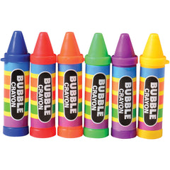Close-up of Crayon Bubbles colors highlighting plastic wands for easy use.
