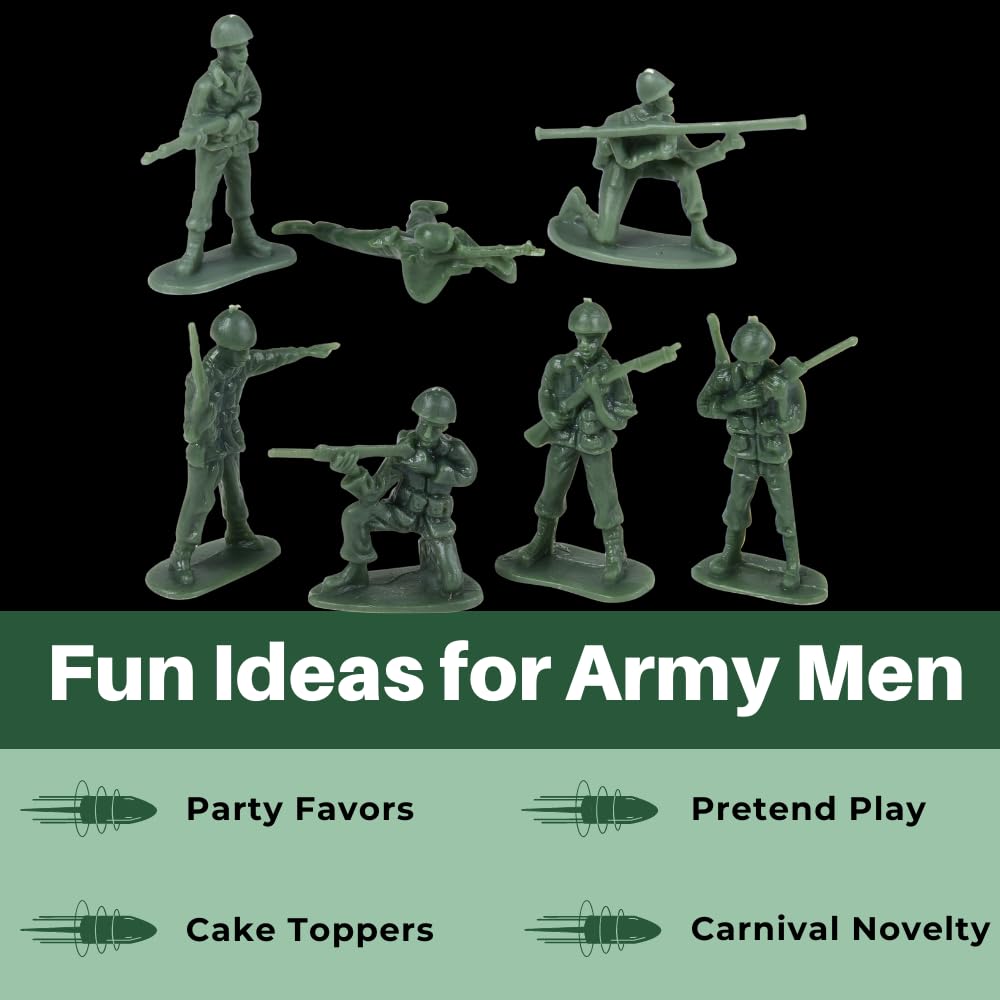 Bright green army figures by U. S. Toy for diorama setups