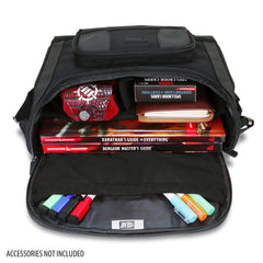 USA Gear compact bag exterior pocket for quick access to dice and pencils