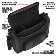 USA Gear bag with shoulder strap enables hands-free transport to games
