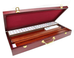 USA MJ TABLE .COM Wood case provides sturdy, portable storage.