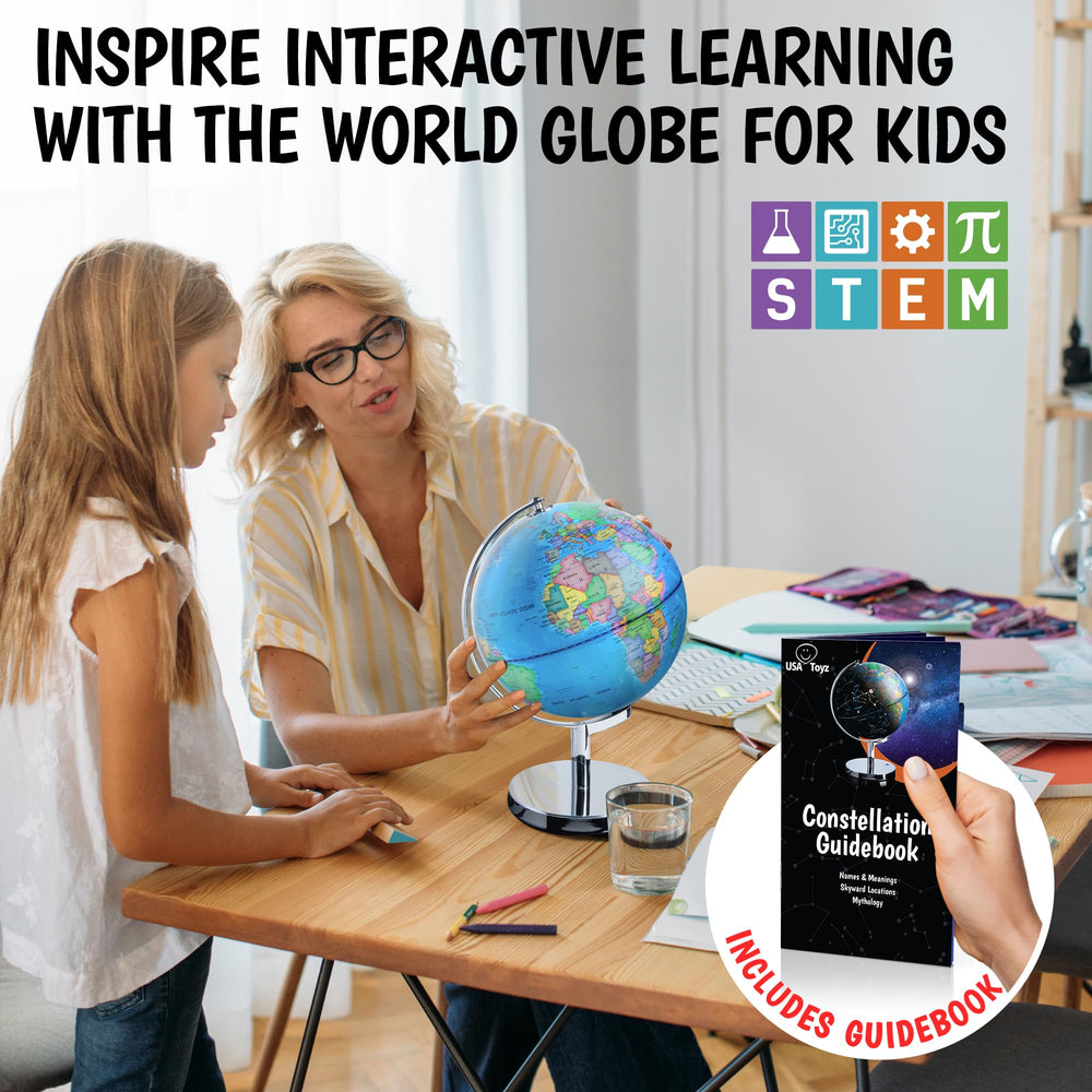USA Toyz globe highlights 88 constellations for immersive learning