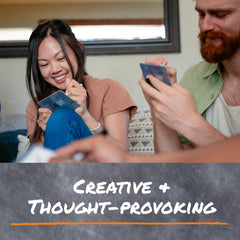 Friends and family gathered around USAOPOLY Blank Slate for game night.