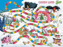 USAOPOLY Candy Land Grinch card deck enables colorful turns.