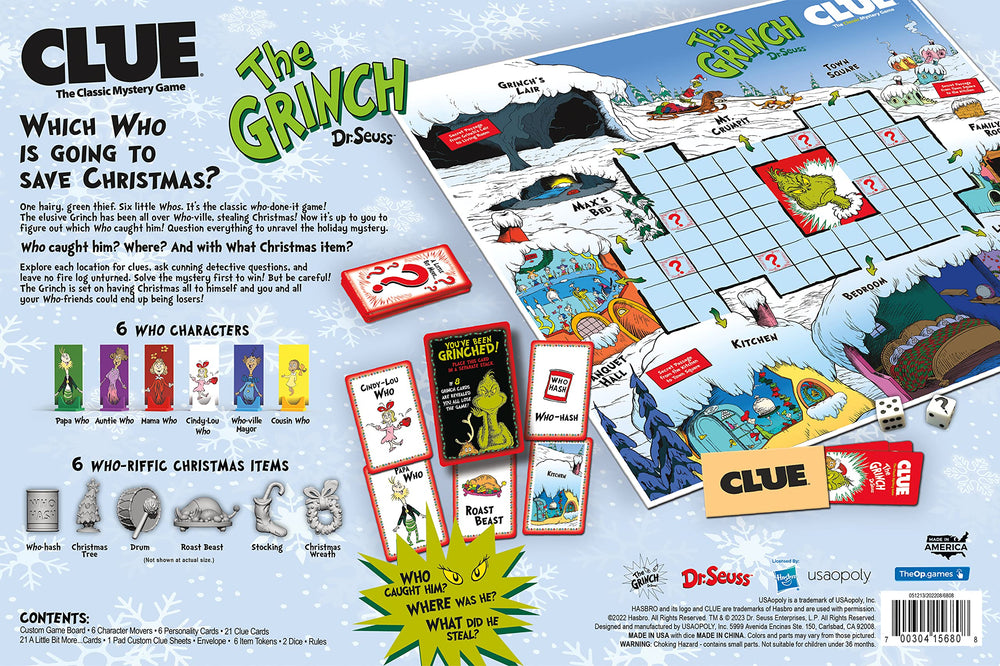 USAOPOLY CLUE Packaging art licensed Dr Seuss design for collector appeal