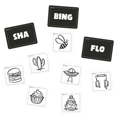 USAOPOLY Dadada sample words show quirky prompts driving creativity.
