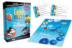 USAOPOLY Geek Out! Disney cards reveal 600 trivia prompts across Disney history.