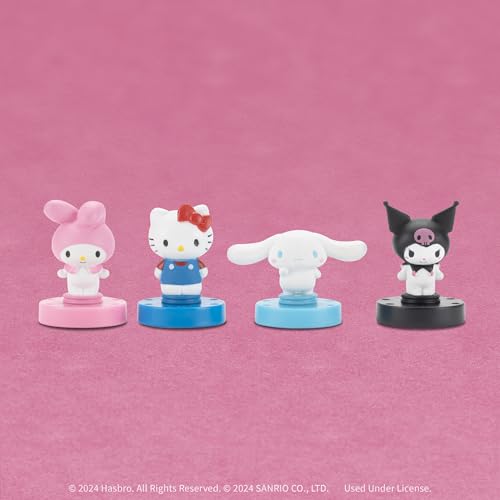 USAOPOLY Life Hello Kitty and Friends board path bursts with whimsy and vivid artwork.