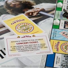 USAOPOLY Beatles Listening Parties houses, renamed spaces for strategy.