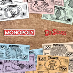 USAOPOLY Monopoly Dr. Seuss Discover cards revealing new opportunities
