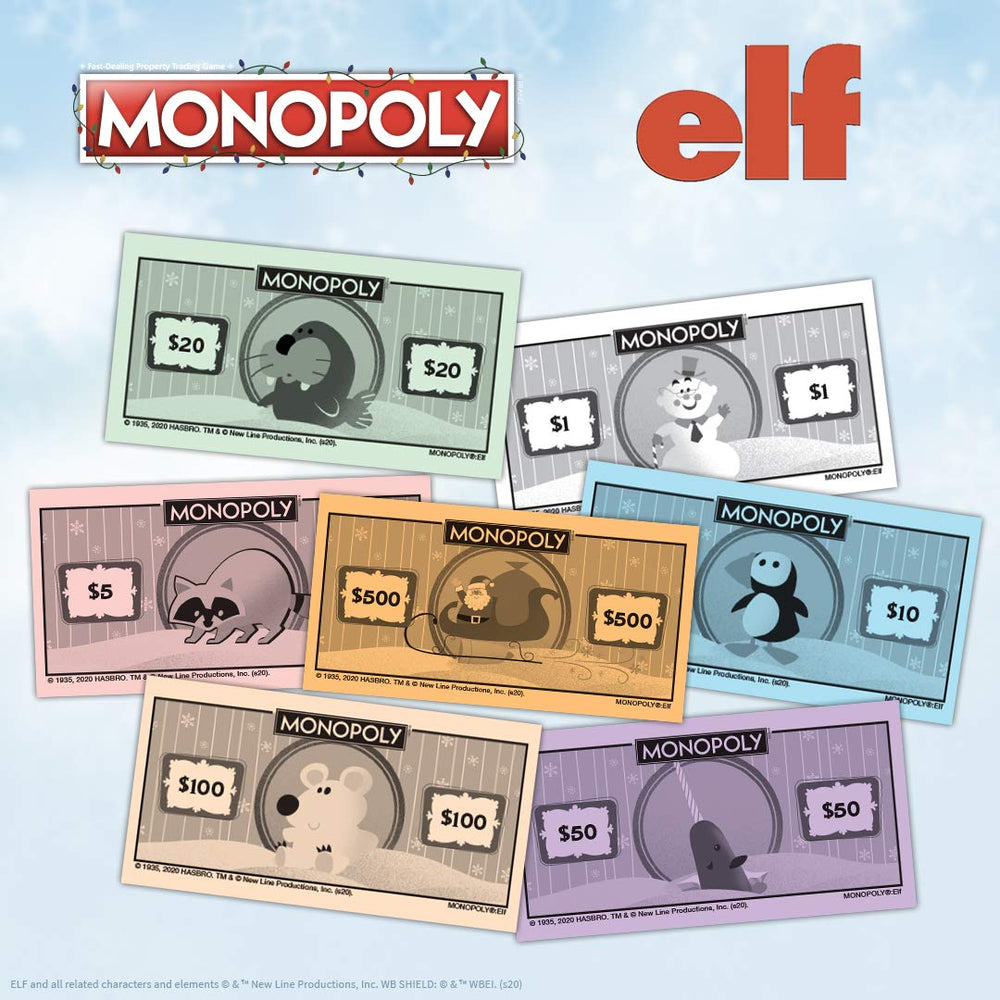 USAOPOLY Monopoly Elf houses skyscrapers bring thematic upgrades to gameplay.