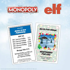 USAOPOLY Monopoly Elf token jack-in-the-box adds playful twists.
