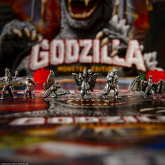 USAOPOLY Godzilla board Goros Workshop location adds thematic depth.