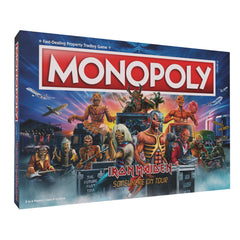 USAOPOLY Monopoly Iron Maiden board for immersive tour-themed play