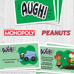 USAOPOLY Monopoly Peanuts money and dice complete the set.