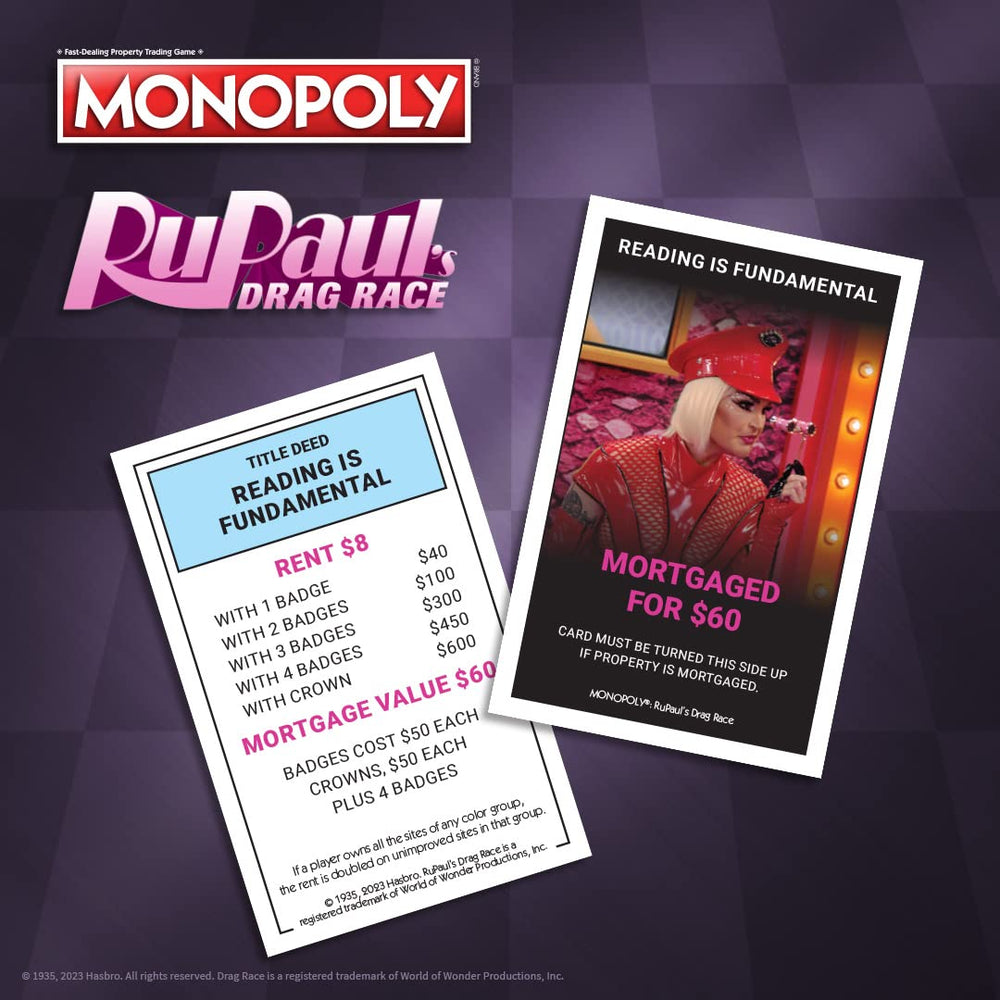 USAOPOLY Monopoly RuPaul's Drag Race dice invite quick energetic rounds
