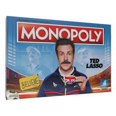 USAOPOLY Monopoly Ted Lasso game board for immersive family play.