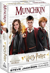 USAOPOLY Munchkin Harry Potter cover art invites players into a magical duel.