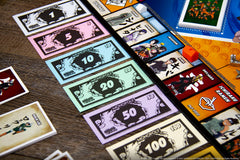 Naruto Monopoly: Box contents image shows board, money, tokens