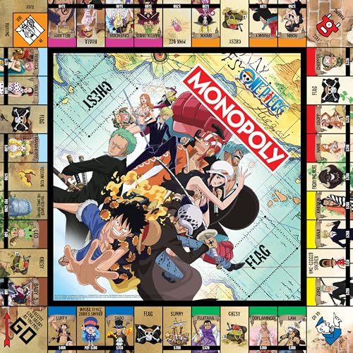 USAOPOLY One Piece Edition token lineup includes Luffy, Zoro, Nami and friends.