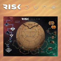 USAOPOLY Risk: Dune game board setup for 2–4 players