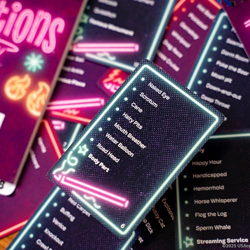 USAOPOLY Telestrations After Dark drawing boards in action.
