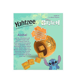 USAOPOLY Yahtzee Disney Stitch dice set captures tropical adventure on every roll.