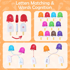 USATDD lowercase-uppercase letters tiles help kids practice recognition during hands-on play.