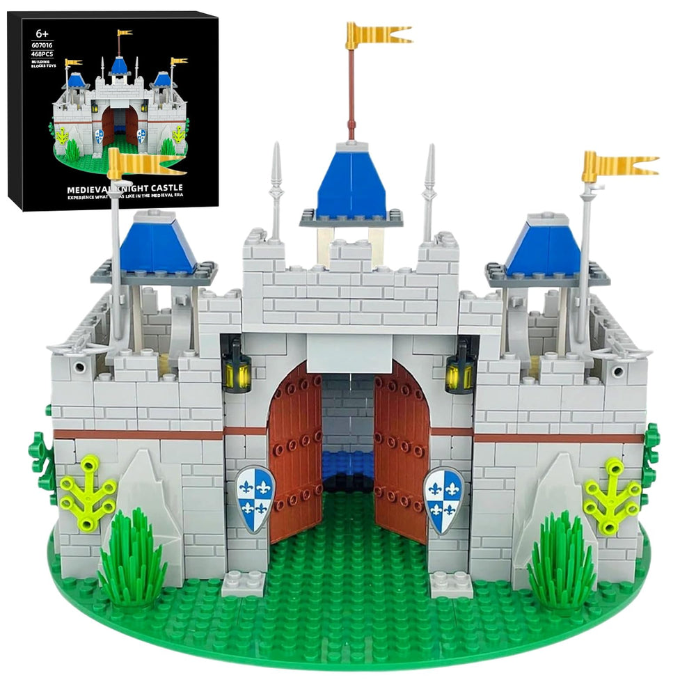 Usoway medieval knight castle set box front, premium packaging for gifting