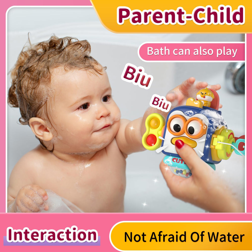 Usrela busy cube with buttons and switches promotes fine motor skills