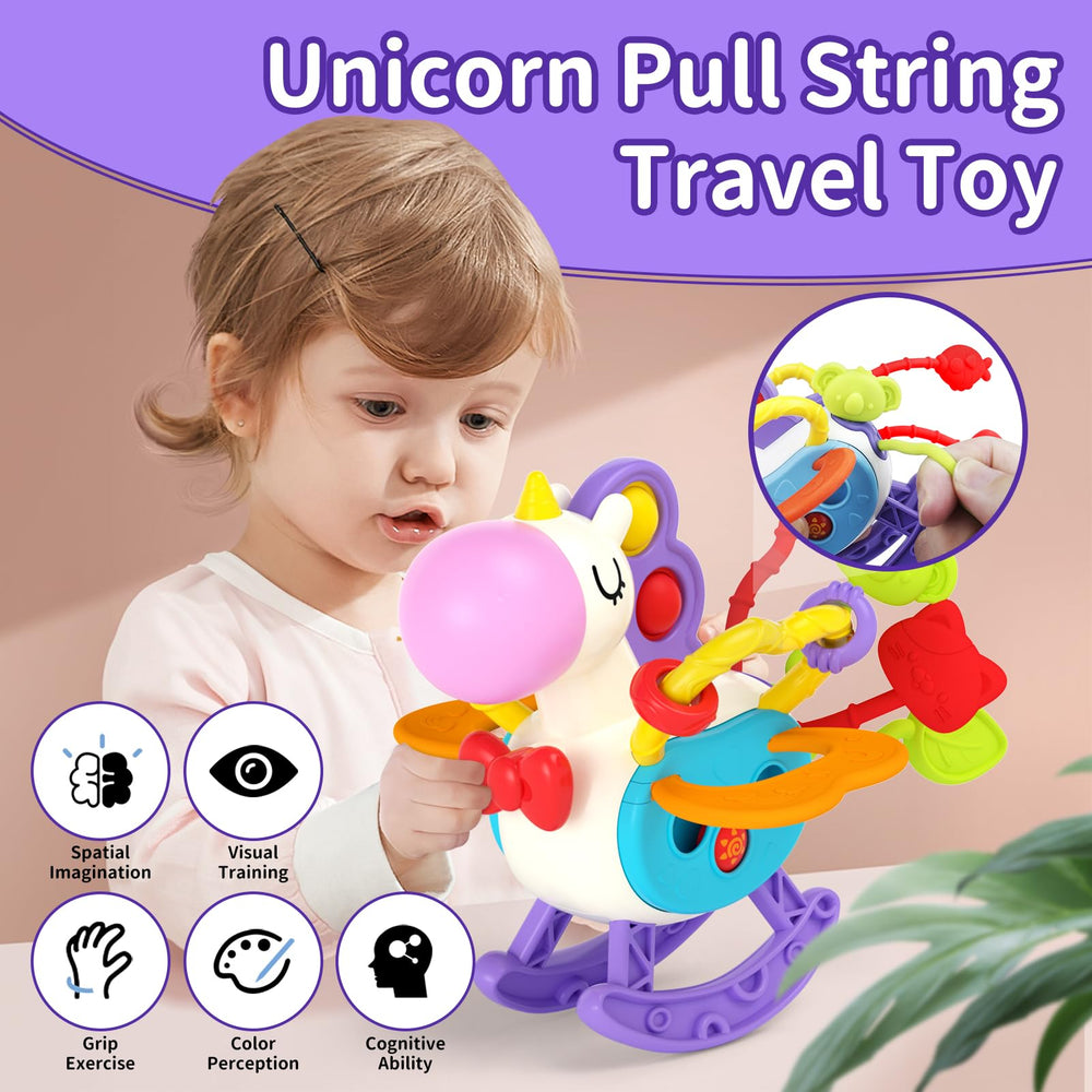 Usrela Cartoon Stretch Toy featuring bright characters for grasp and pull play