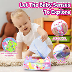 usrela tissue box toy alphabet and numbers for early learning
