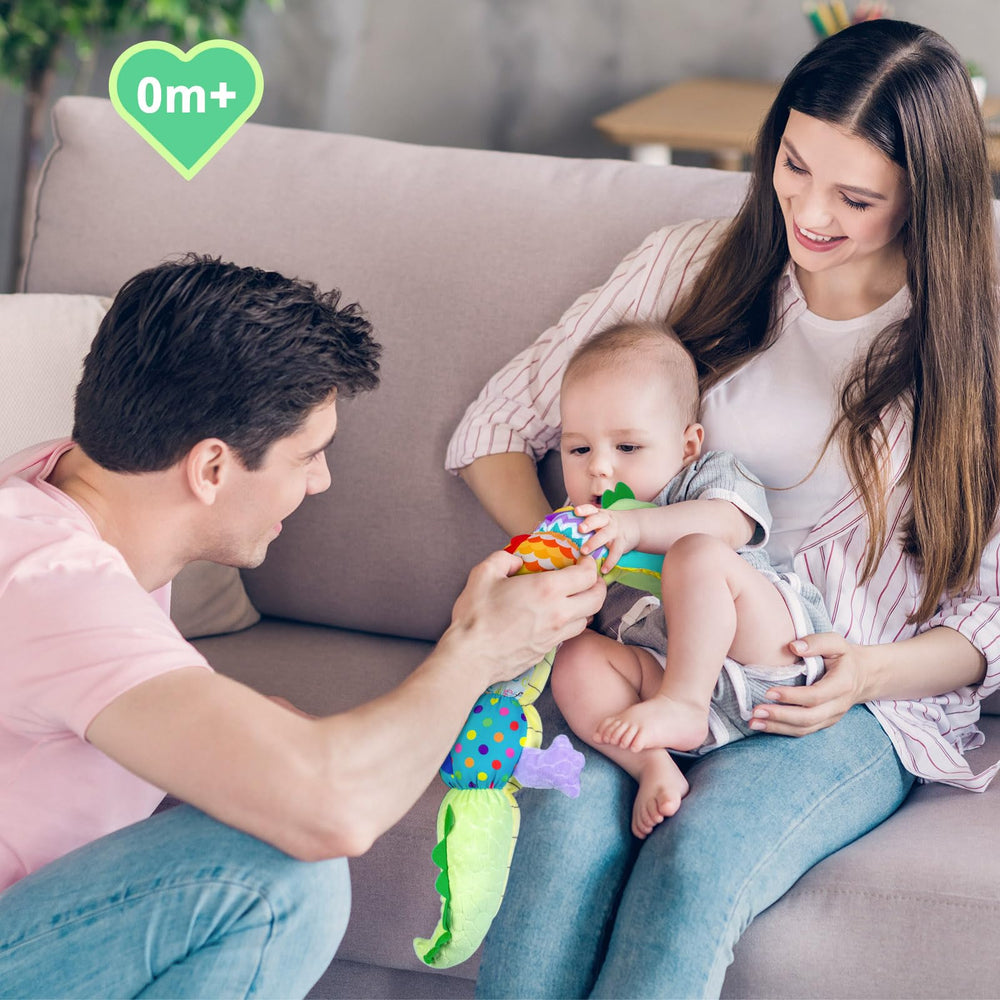 Ussybaby caterpillar crocodile toy nursery gift idea for newborns and infants.