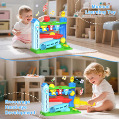 Ussybaby crocodile-ball-drop helps improve fine motor skills during play